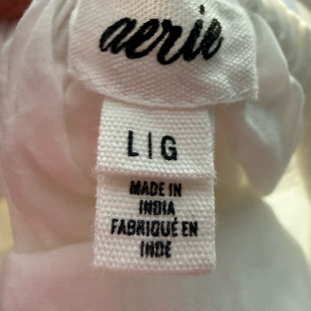 VGUC - AERIE Cream Halter Crochet Summer Dress Medium Beachy Hippie Boho Summer - Picture 3 of 7